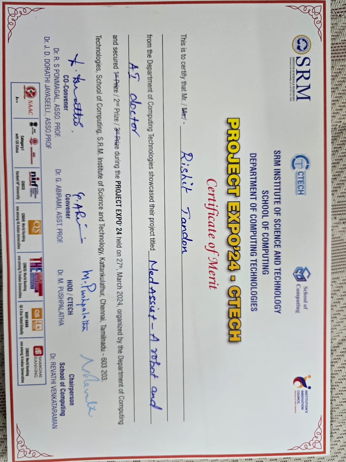 Certificate 95
